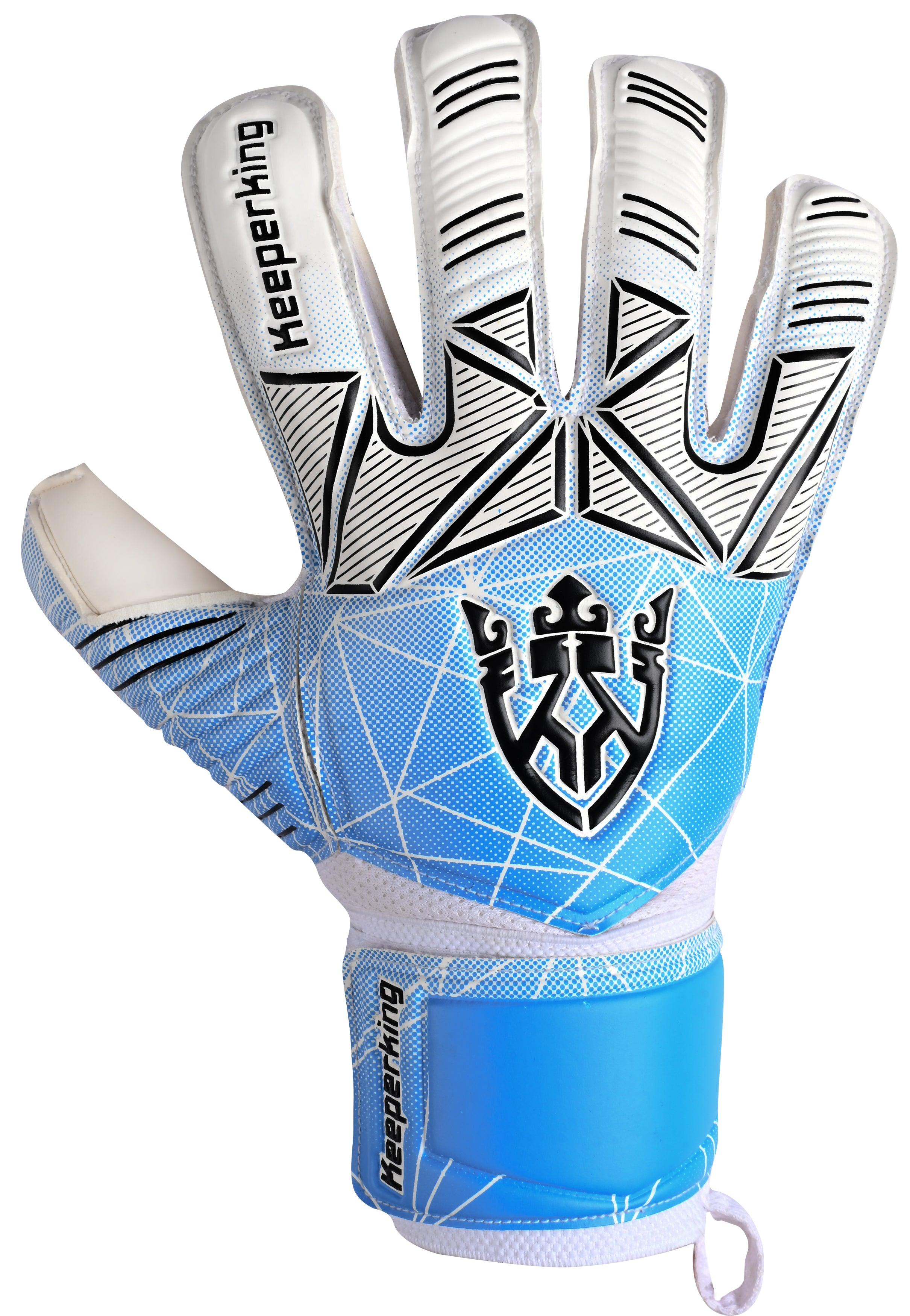 ALPHA White BLUE FINGERSAVE goalkeeper gloves