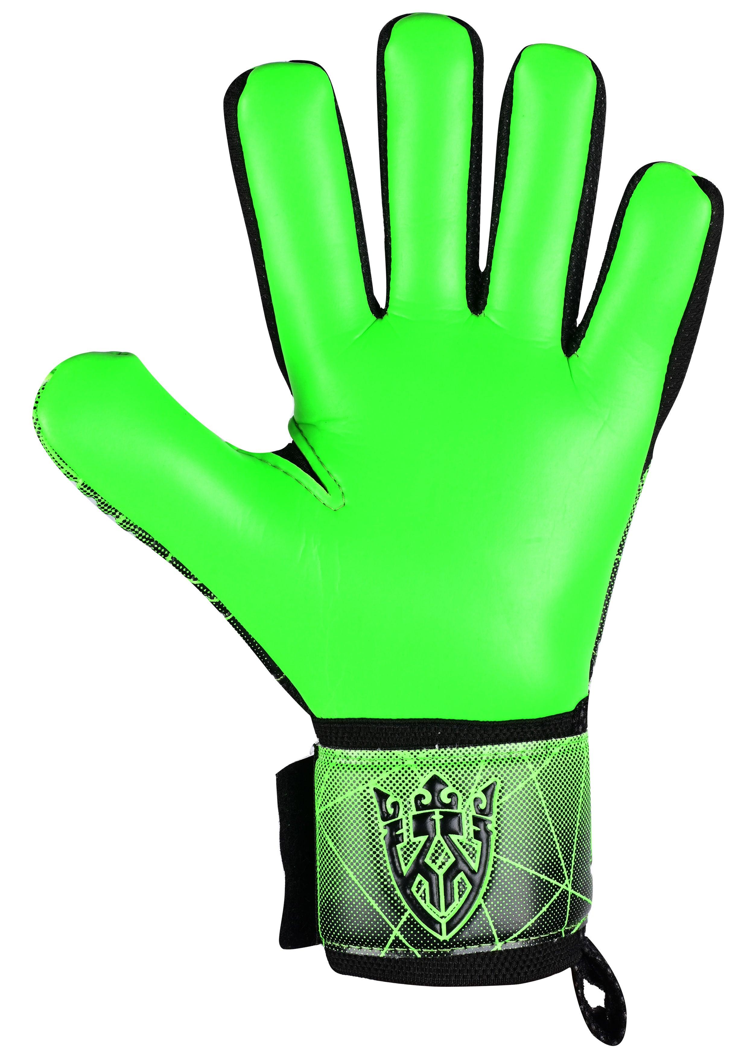 ALPHA GREEN WITH FINGERSAVE goalkeeper gloves