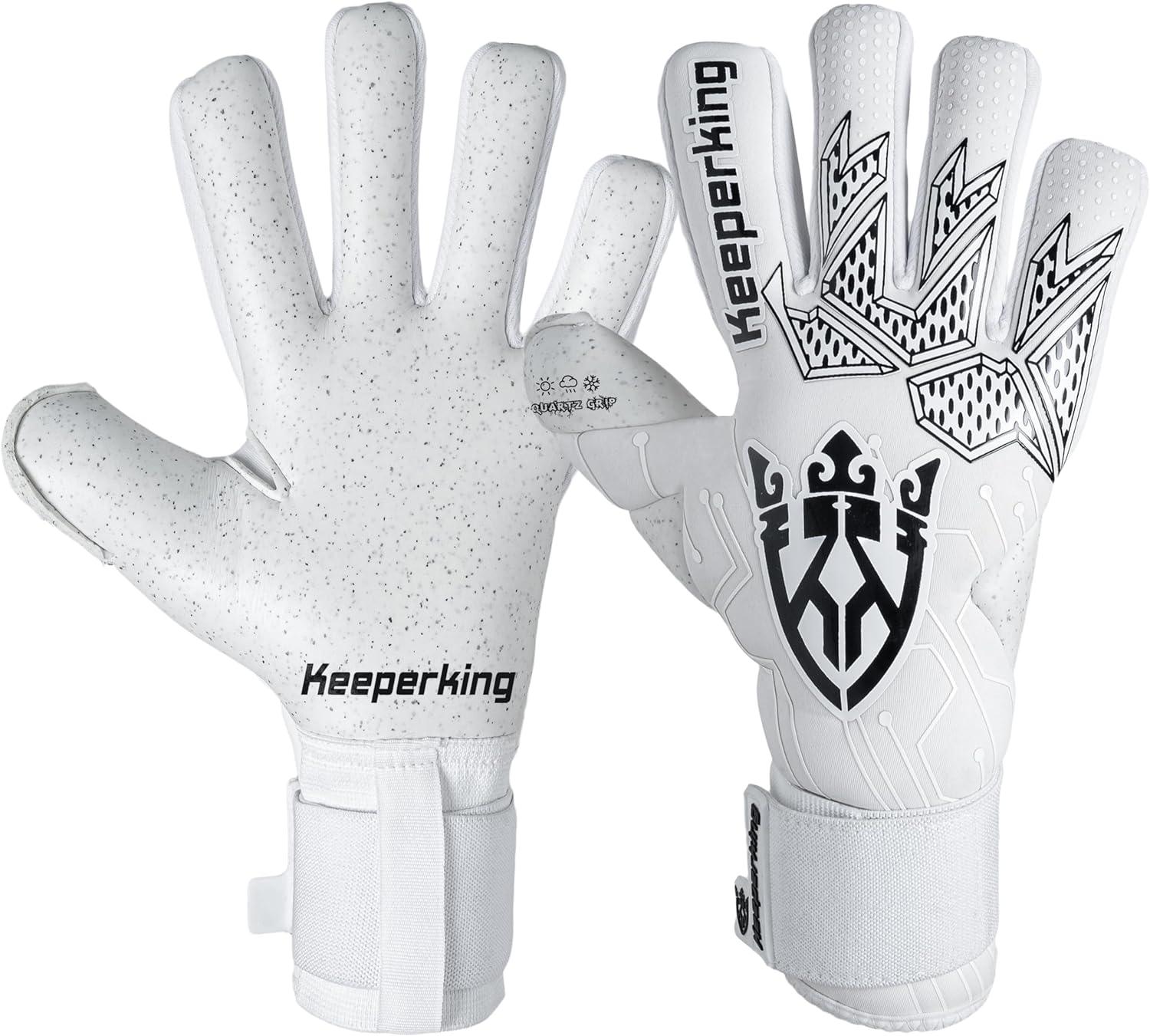Weiße professionelle Eurotek2.0 Torwarthandschuhe - Keeperking