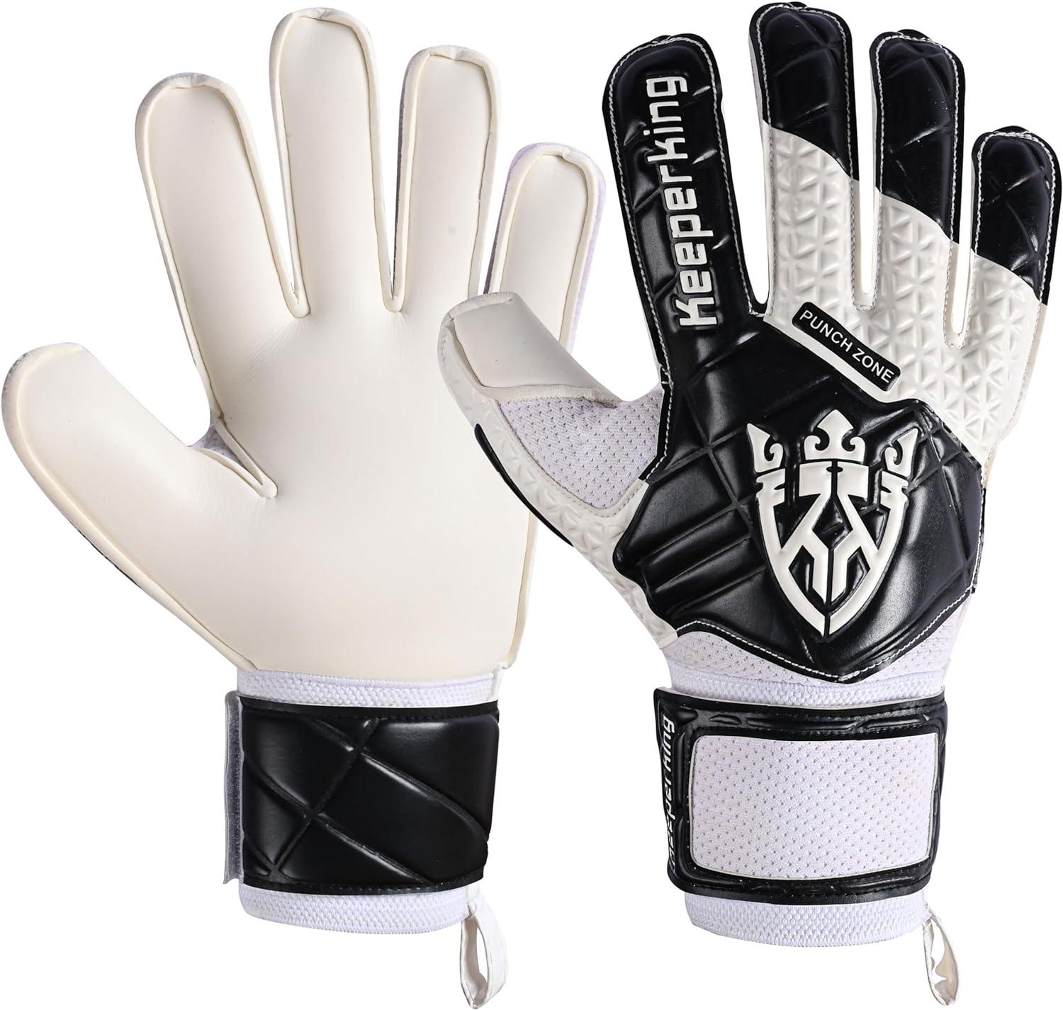 Schwarz und Weiße SP 2.0 Kinder Torwarthandschuhe - Keeperking