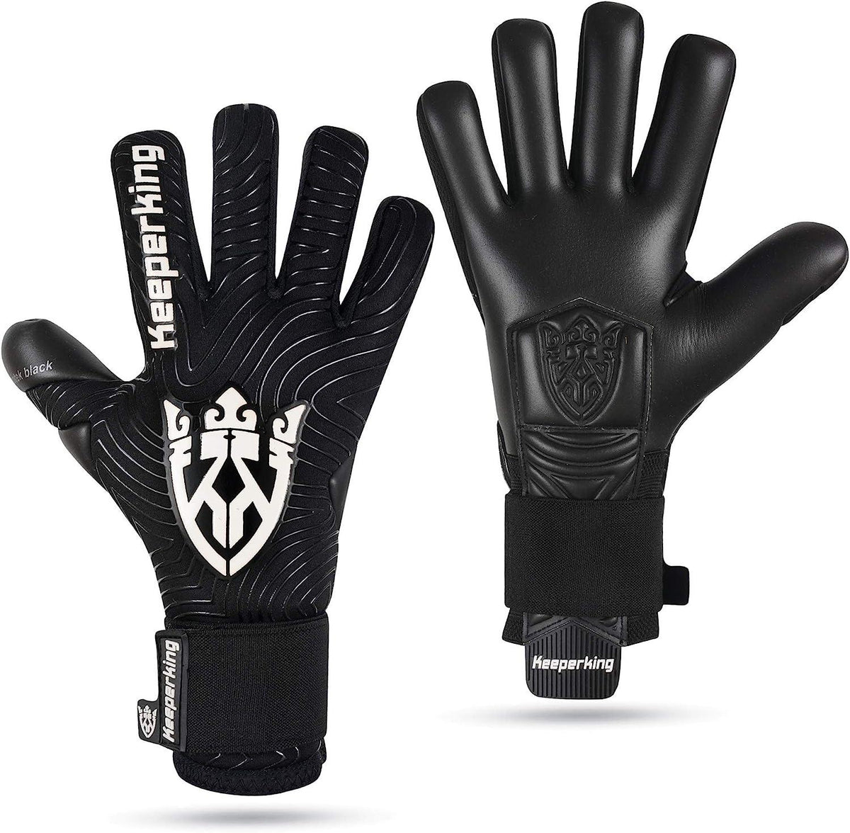 Eurotek black and white negative cut goalkeeper glove
