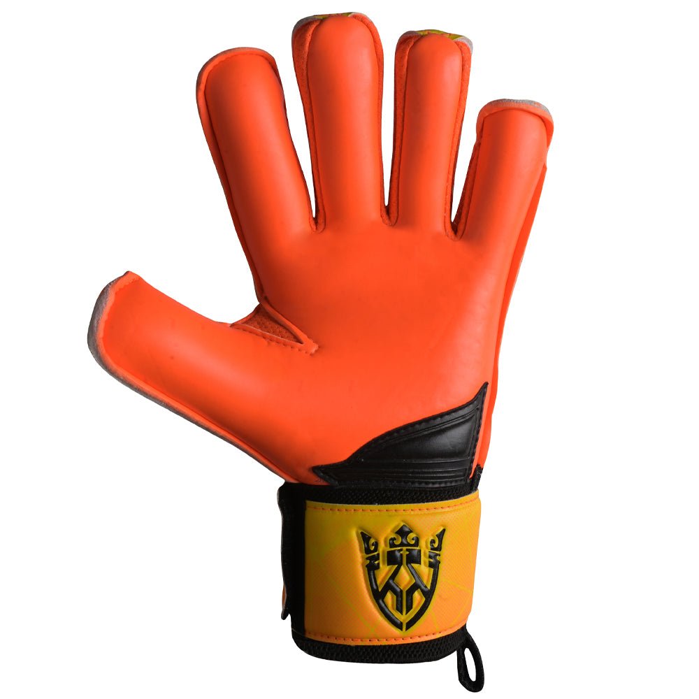 Orange Alpha Kinder Torwarthandschuhe mit Fingersave | KEEPERKING - Keeperking