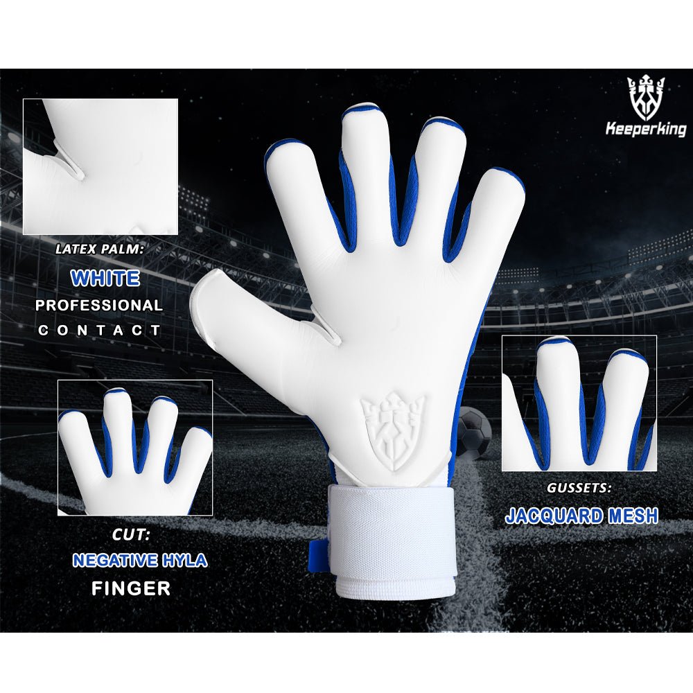 Gladiator Blau Negative Cut Erwachsene Torwarthandschuhe - Keeperking