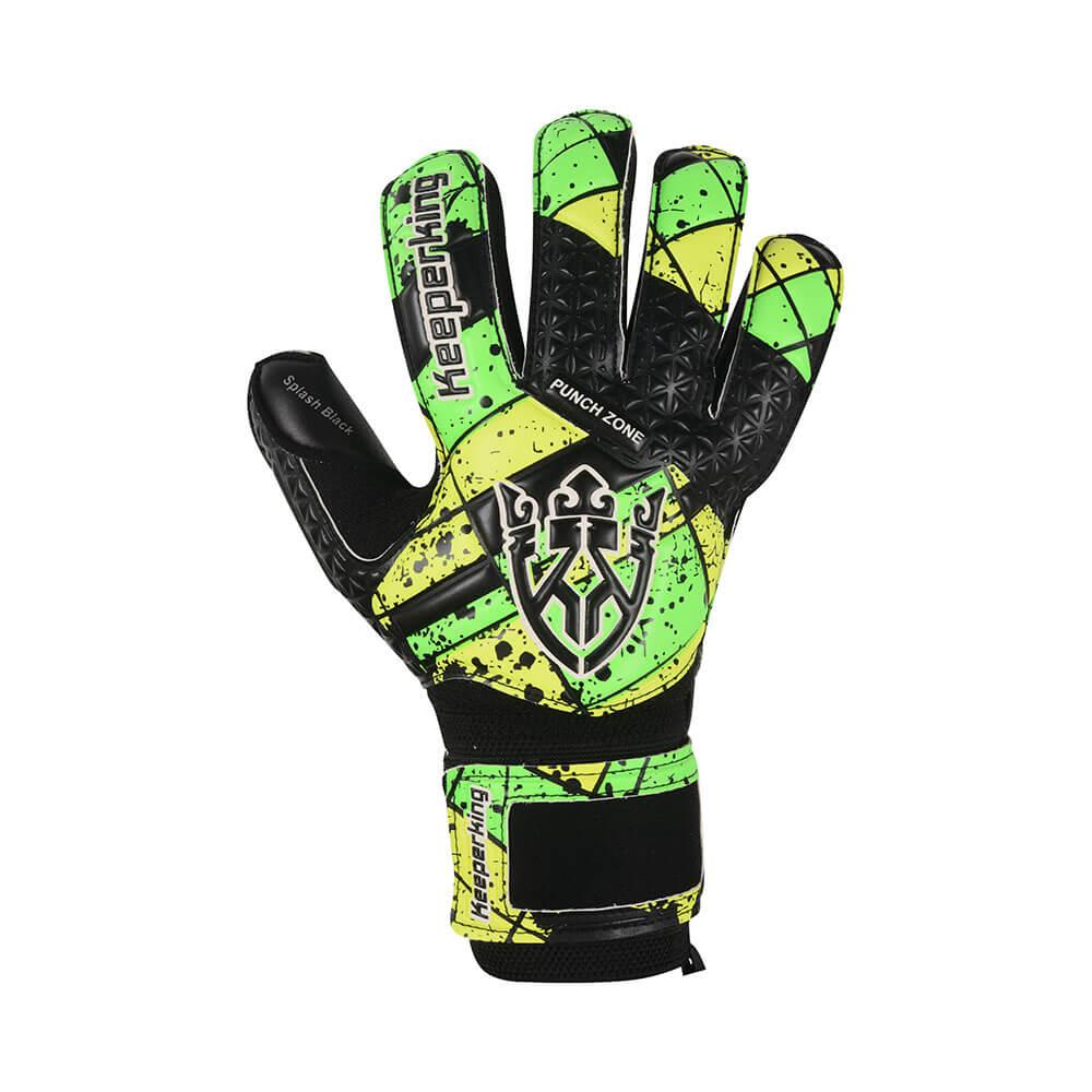 Splash Black, Green Kids Goalkeeper Gloves