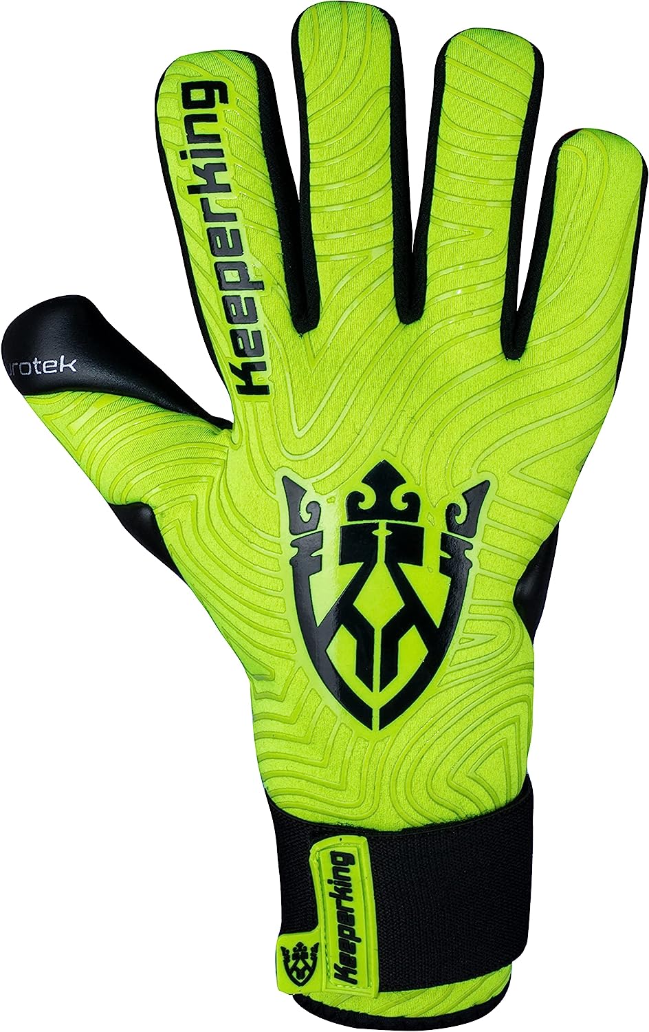 Eurotek Neon - Schwarz - Negative Schnitt Torwarthandschuh - Keeperking