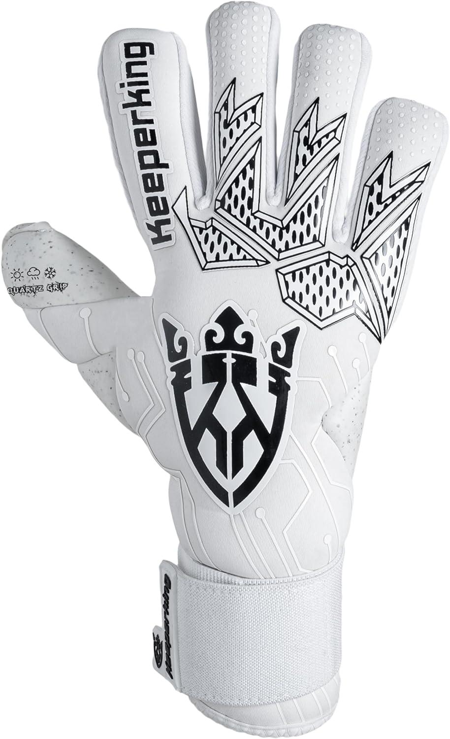 Weiße professionelle Eurotek2.0 Torwarthandschuhe - Keeperking
