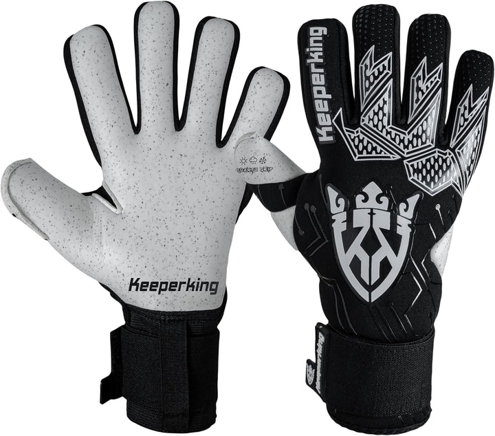 Schwarz professionelle Eurotek2.0 Torwarthandschuhe - Keeperking