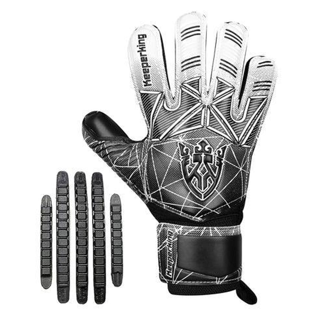 ALPHA BLACK WITH FINGERSAVE goalkeeper gloves