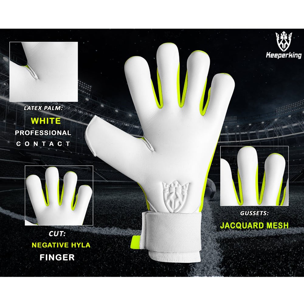 Gladiator Gelb Negative Cut Erwachsene Torwarthandschuhe - Keeperking