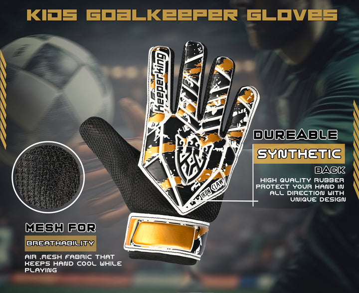 Iron Claw Golden Kinder-Torwarthandschuhe