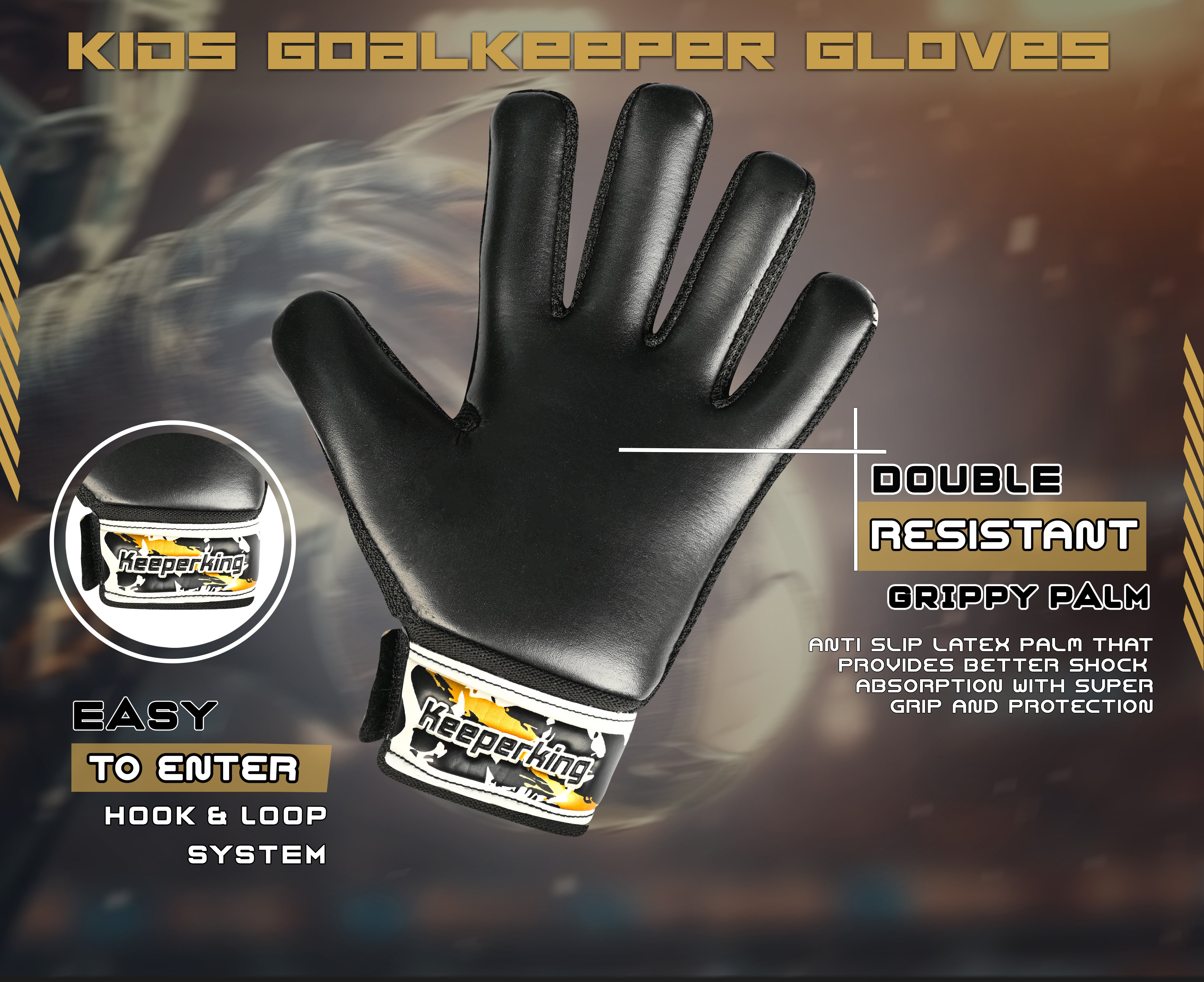 Iron Claw Golden Kinder-Torwarthandschuhe