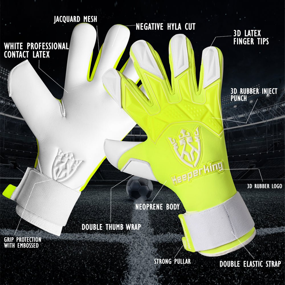 Gladiator Gelb Negative Cut Erwachsene Torwarthandschuhe - Keeperking