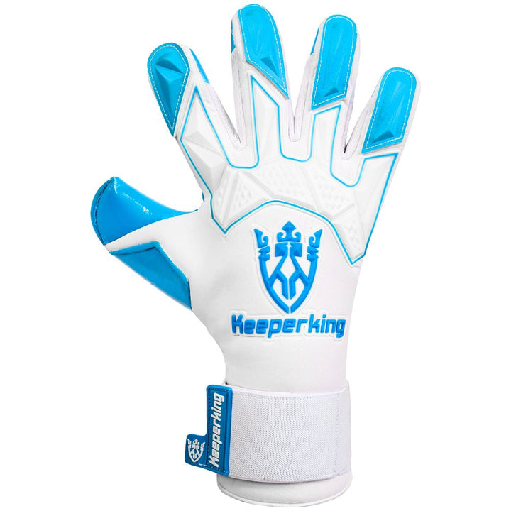 Gladiator Cyan Weiß Negative Cut Erwachsene Torwarthandschuhe - Keeperking