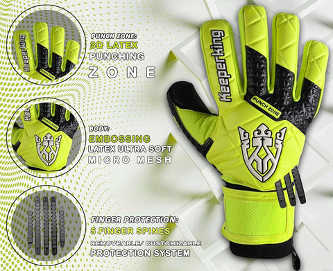 Yellow goalkeeper gloves for children