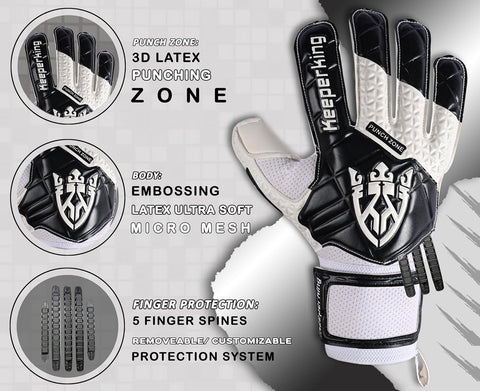 Black and White SP 2.0 Kids Goalkeeper Gloves