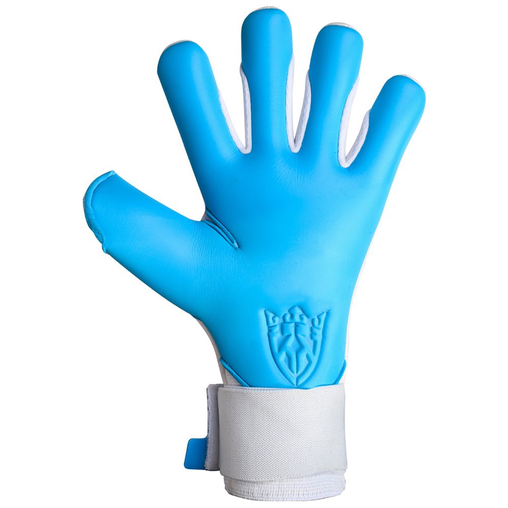 Gladiator Cyan Weiß Negative Cut Erwachsene Torwarthandschuhe - Keeperking