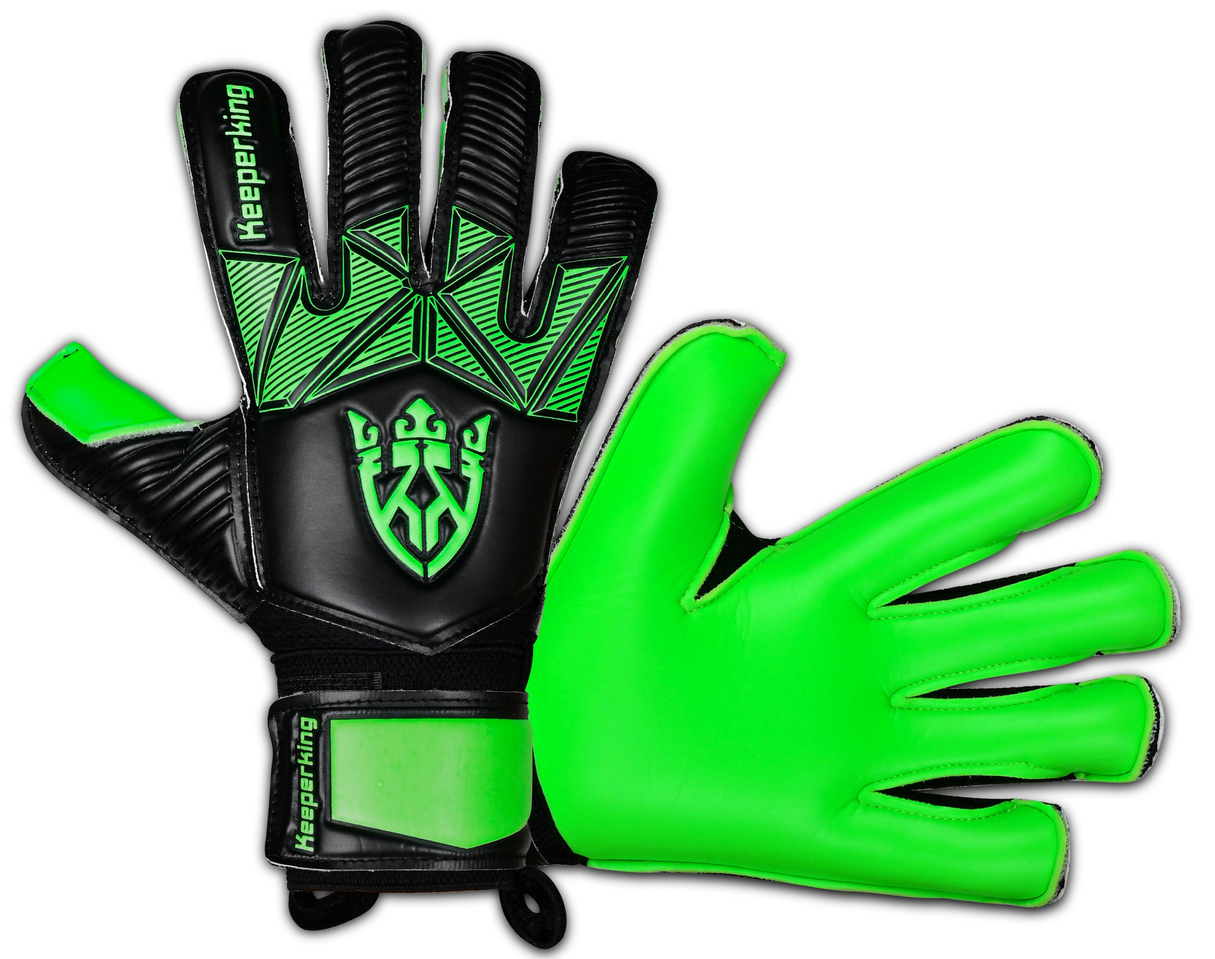 ALPHA DUNKELGRÜN OHNE FINGERSAVE Torwarthandschuhe - Keeperking