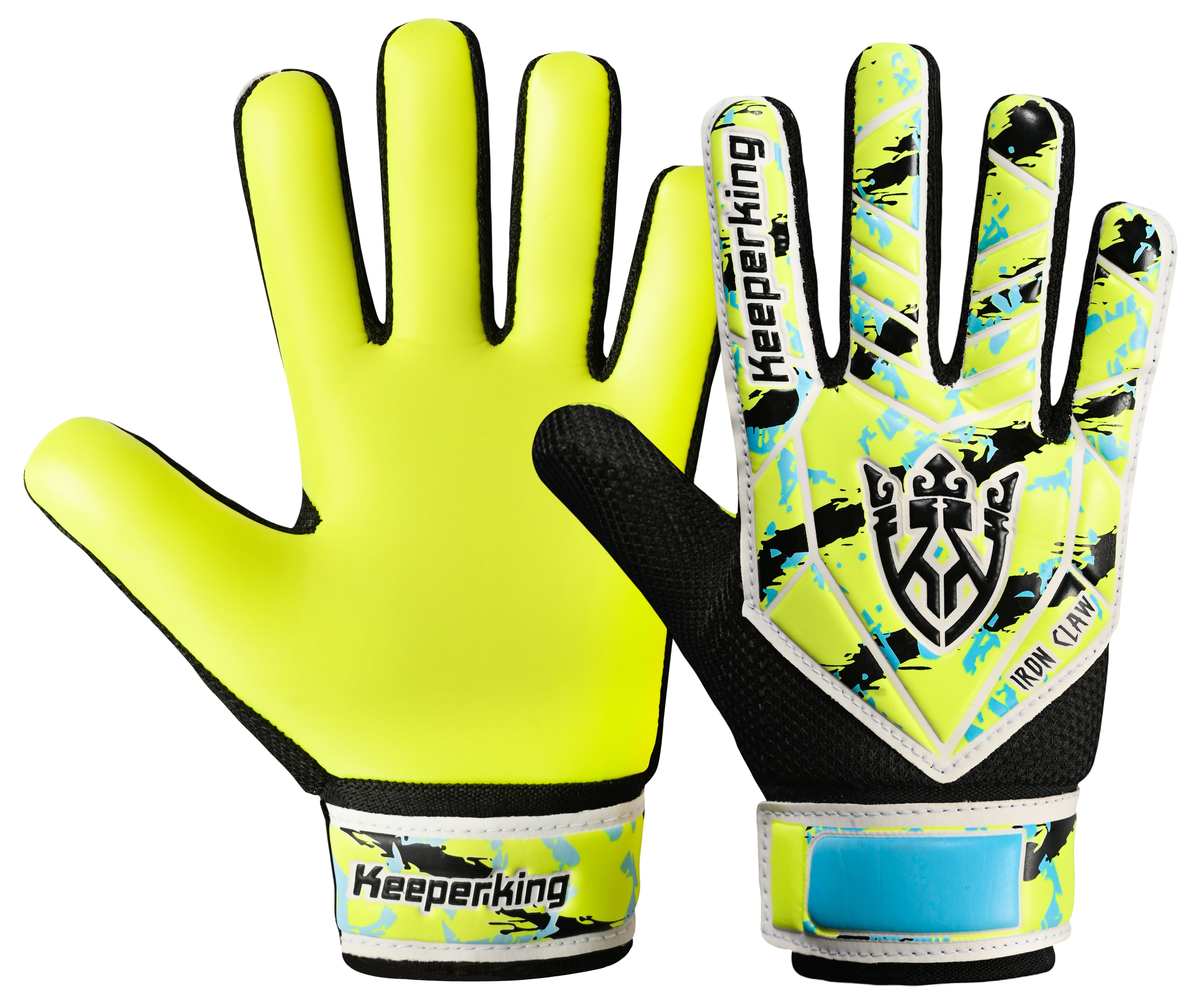 Iron Claw Gelb Kinder-Torwarthandschuhe