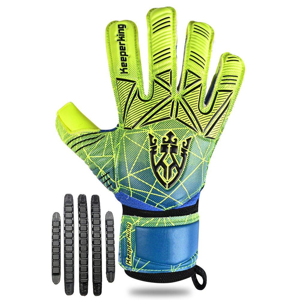 Alpha Schwarz/Gelb – Kinder Torwarthandschuhe mit Fingersave - Keeperking