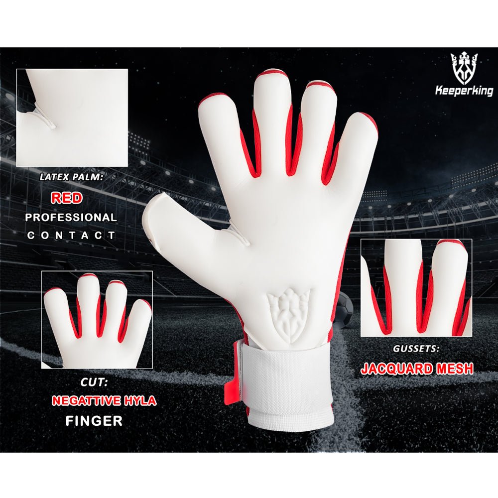 Gladiator Rot Negative Cut Erwachsene Torwarthandschuhe - Keeperking