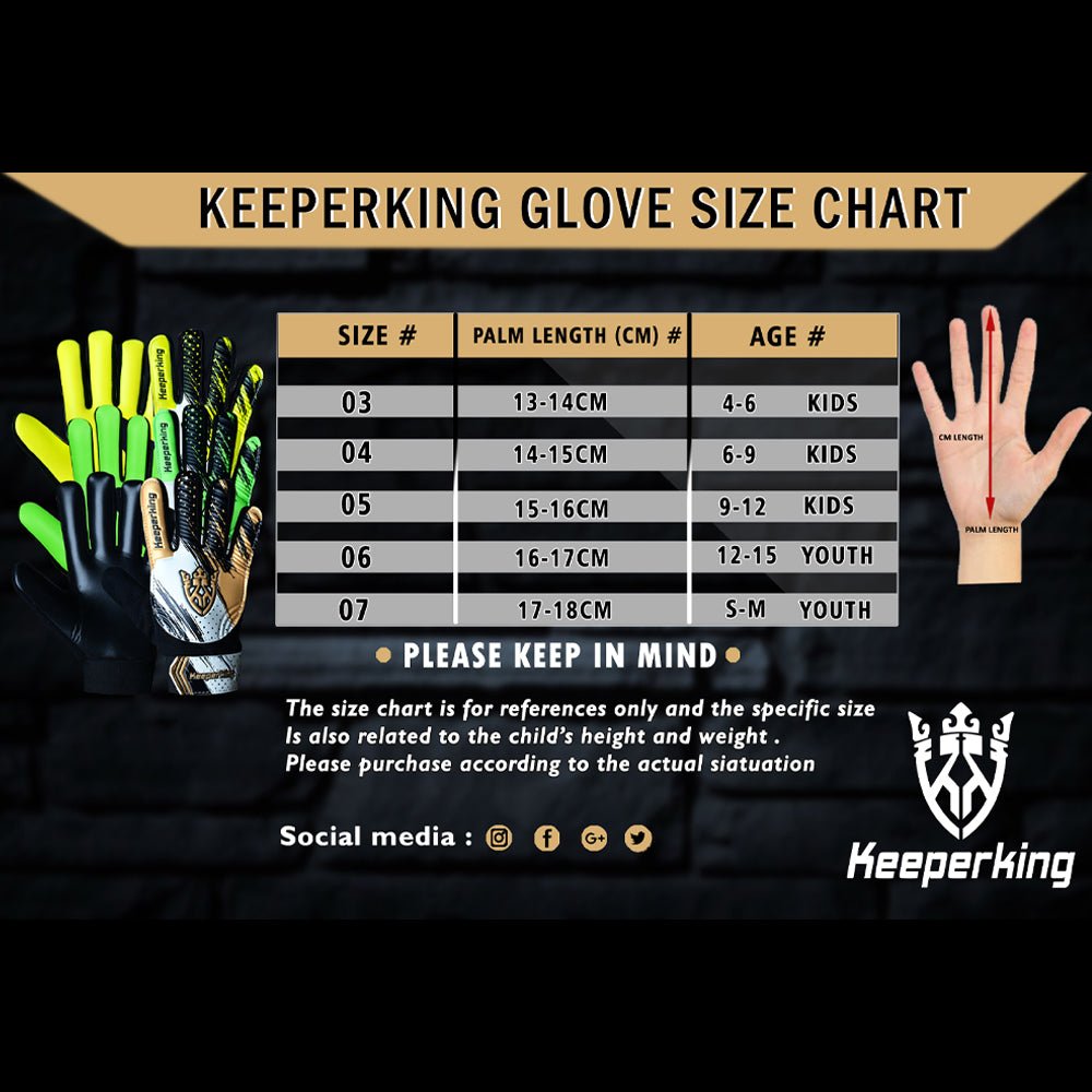 CLAWXEN Golden Kinder Torwarthandschuhe - Keeperking