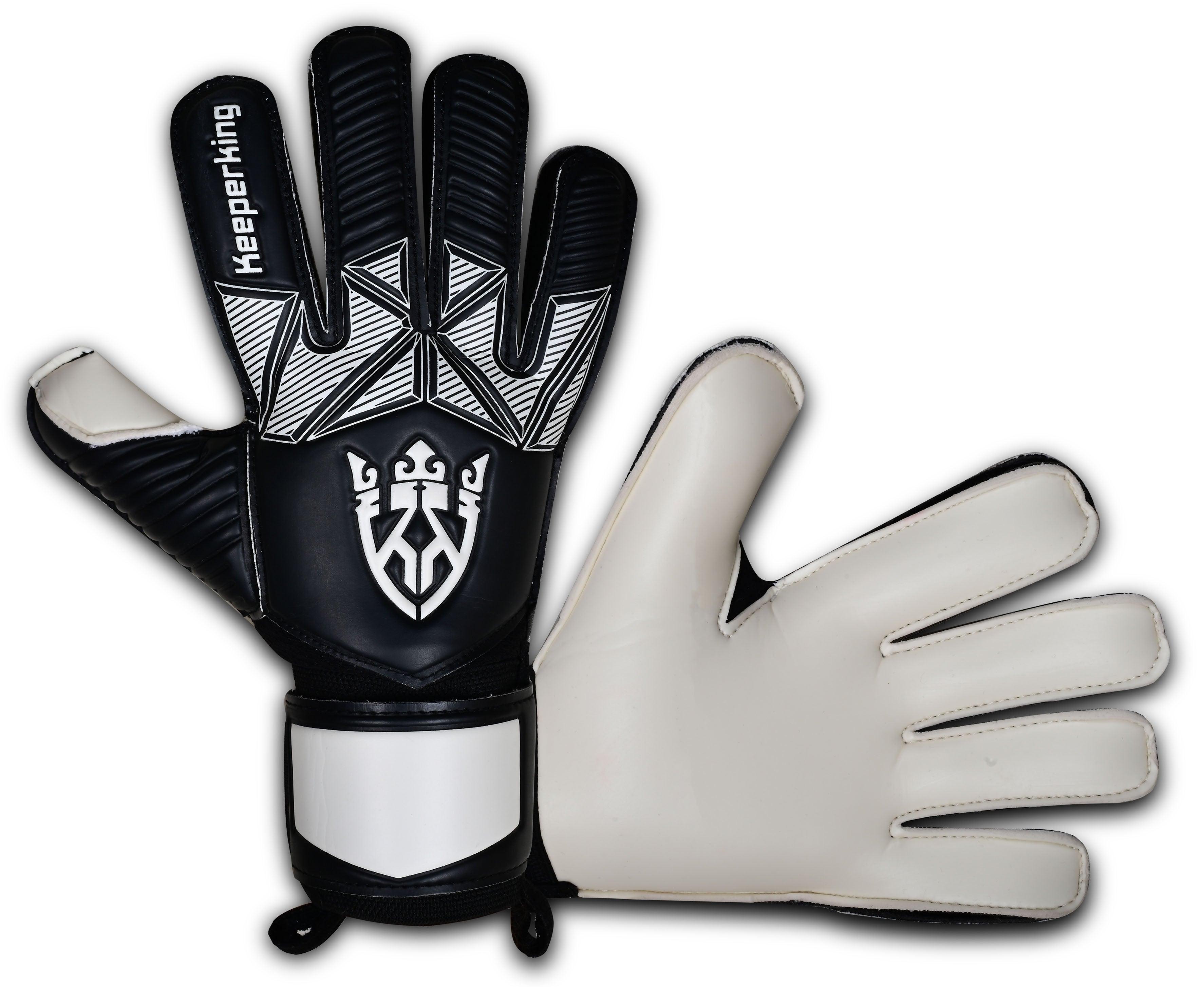ALPHA WHITE OHNE FINGERSAVE Torwarthandschuhe - Keeperking