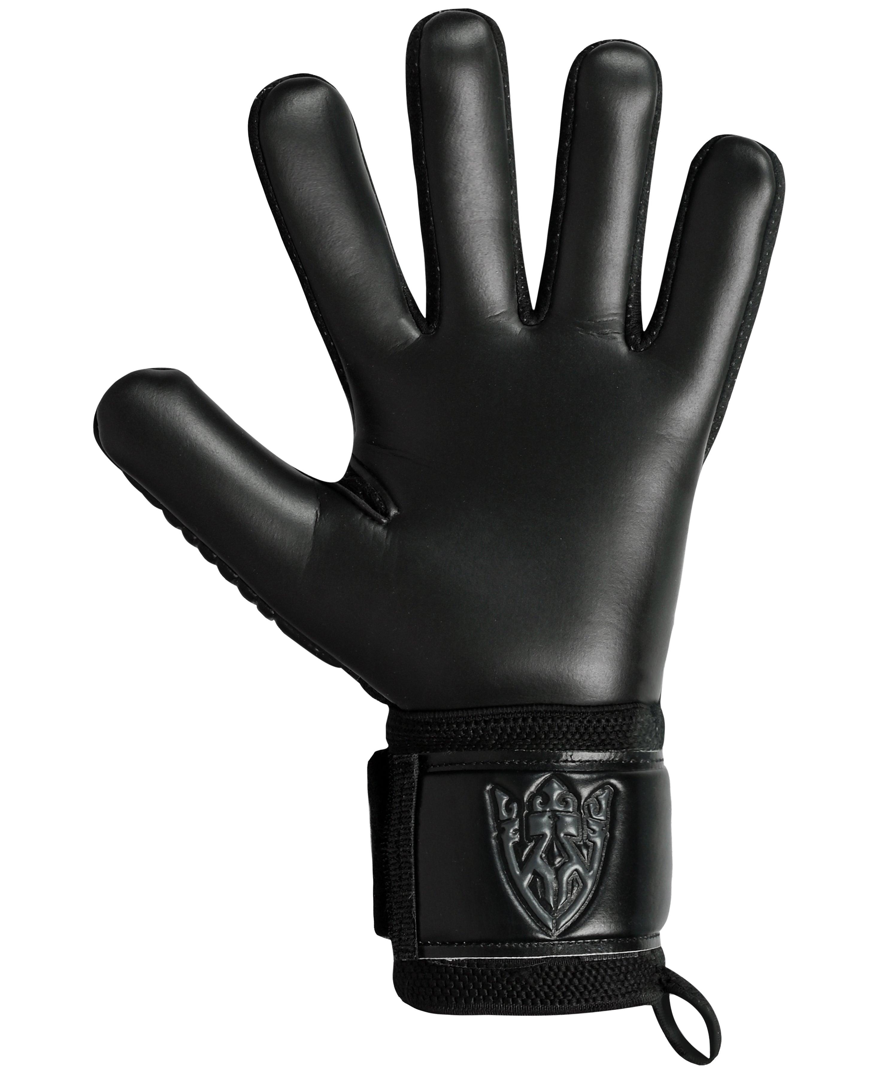 ALPHA Schwarzgrau OHNE FINGERSAVE Torwarthandschuhe - Keeperking